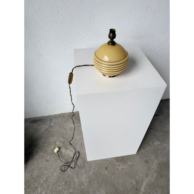 1960s Czechoslovakia Art Deco Opaline Table Lamp, 1960s For Sale - Image 5 of 15