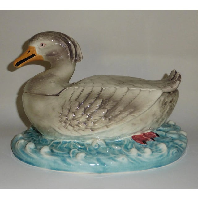 Ceramic C.1950 Majolica Partridge Tureen For Sale - Image 7 of 9