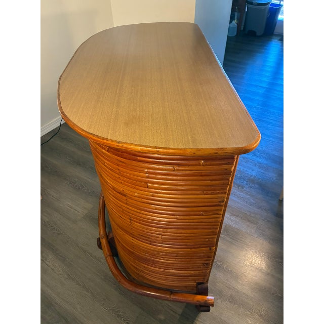 Vintage Mid Century Stacked Bamboo Tiki Bar For Sale In West Palm - Image 6 of 15