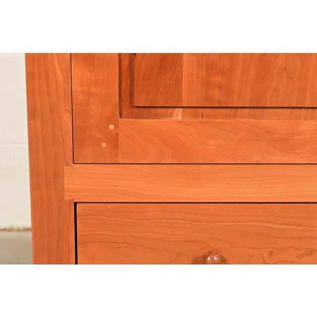 Harden Furniture Arts and Crafts Shaker Solid Cherry Wood Media Cabinet For Sale - Image 12 of 18