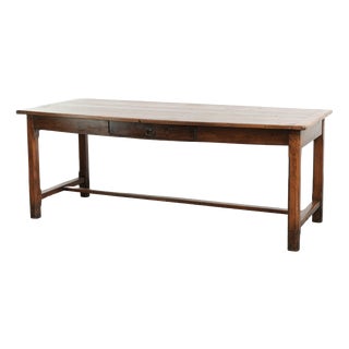 18th Century French Farmhouse Dining Table in Oak and Fruitwood For Sale