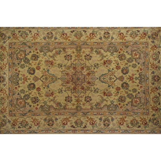 Asian Antique Pak Persian Tabriz Design Rug 3'9'' X 5'9'' For Sale - Image 3 of 11