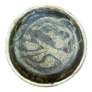 Vintage Abstract Design Pottery Bowl For Sale