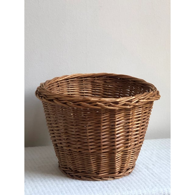 Mid-20th Century Wicker Planter Basket For Sale - Image 11 of 11