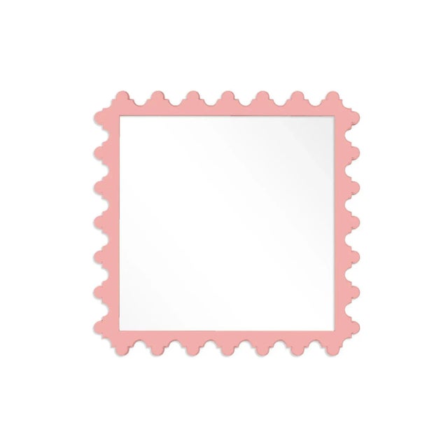 Contemporary Fleur Home Garden District Magazine Square Mirror in Pink Punch, 24x24 For Sale - Image 3 of 3
