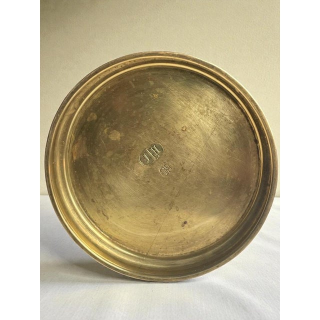 Goldenrod Swedish Pewter Vase with Brass Base by JLH, 1957 For Sale - Image 8 of 9