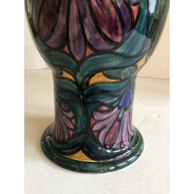 1920s Morrisware Painted Ceramic Vase For Sale In New York - Image 6 of 8