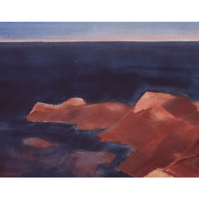 Fritz Kohlstädt (1921 Stuttgart - 2000 Pforzheim), Cliffs of Bornholm, 1988. Watercolor on heavy paper, 56 cm (height) x...