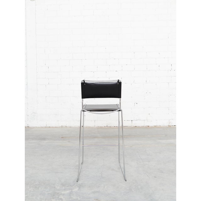 Alias Leather Barstools by Giandomenico Belotti for Alias, 1980s, Set of 6 For Sale - Image 4 of 18