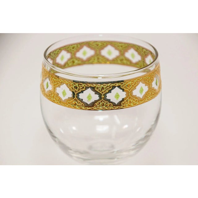 Mid 20th Century Set of 3 Vintage Culver Ltd Tyrol 22k Gold Rim Banding Wine Glasses For Sale - Image 5 of 13