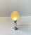 Small Art Deco Silver-Plated Table Lamp with Etched Glass Dome, 1930s For Sale - Image 3 of 10
