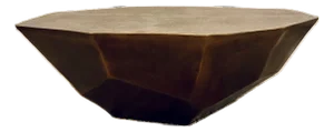 Revelation Modern Antique Brass Finished Large Cathenna Cocktail Table