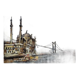 Hagia Sophia Church Mosque Istanbul Turkey Turkish Scene 3D Mixed Media Wall Art Metal Wood Art For Sale