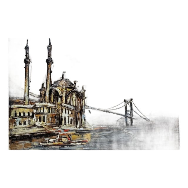 Hagia Sophia Church Mosque Istanbul Turkey Turkish Scene 3D Mixed Media Wall Art Metal Wood Art For Sale