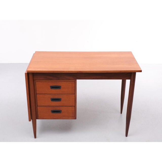 Danish Teak Drop Leaf Writing Desk by Arne Vodder, 1960s For Sale - Image 13 of 14