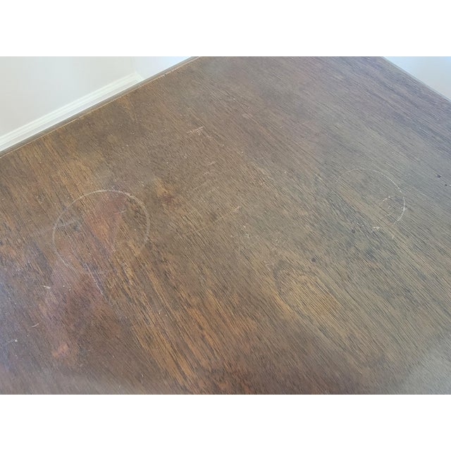 Early 20th Century American Colonial Revival Walnut Writing Desk With Turned Legs For Sale - Image 9 of 15
