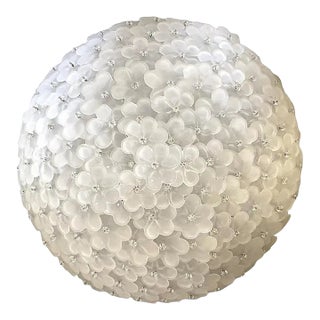 Sanded-Flowers Murano Glass Flush Mount by Simoeng For Sale