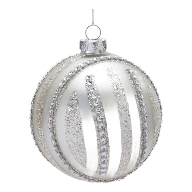 Jeweled Glass Ball Ornament (Set of 6) For Sale