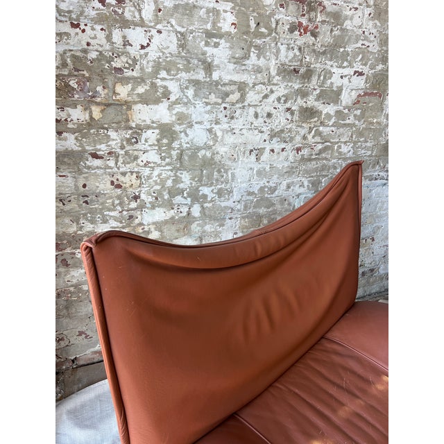 Vintage Cognac Leather Sling Lounge Chairs – Pair For Sale - Image 11 of 18