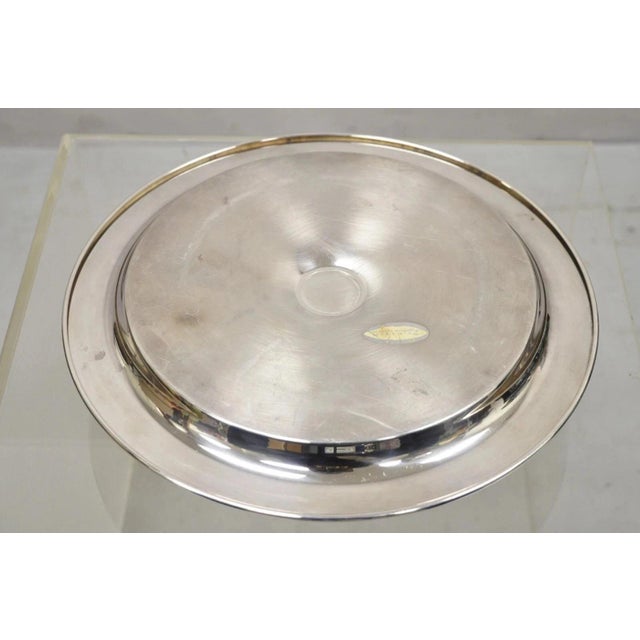 Metal Vintage Wma Rogers Regency Silver Plate Shrimp Cocktail Serving Dish Platter For Sale - Image 7 of 9