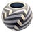 German Studio Ceramic Vase with Chevron Pattern by Inke Lerch-Brodersen For Sale