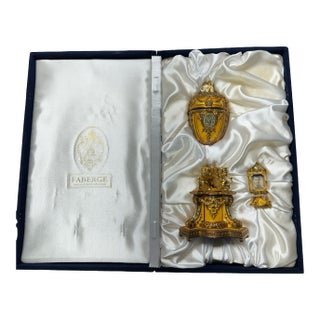 Rare Fabergé Imperial Danish Jubilee Egg Reproduction With Original Box & Papers For Sale