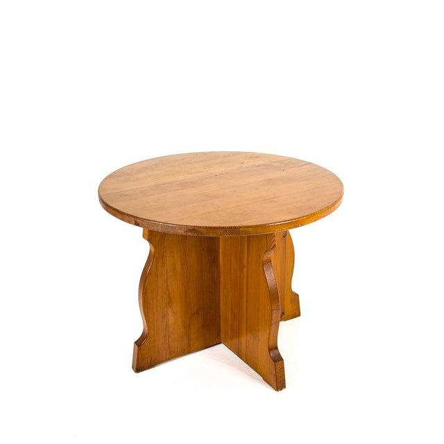 Attributed to Åby Möbelfabrik, this exceptional side table embodies the warmth, craftsmanship, and enduring appeal of...