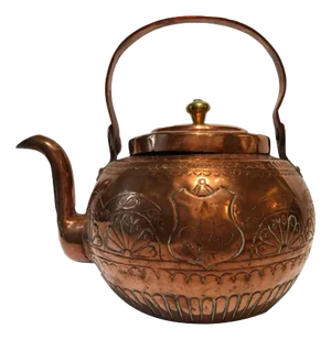 Copper Water Kettle Pot, Tuscany, Italy, 1890s