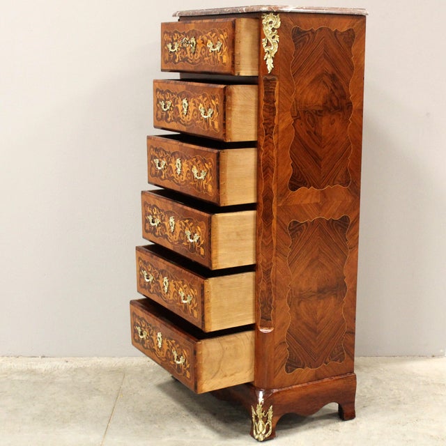 Antique Napoleon III Weekly Chest of Drawers For Sale - Image 4 of 14