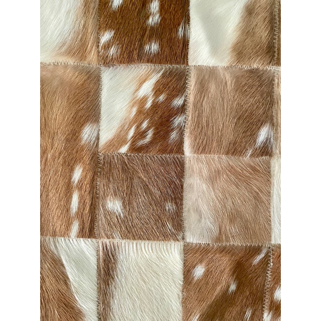 Animal Skin Extra-Long Patchwork of Axis Deer Hair-on Hide Table Runner For Sale - Image 7 of 12