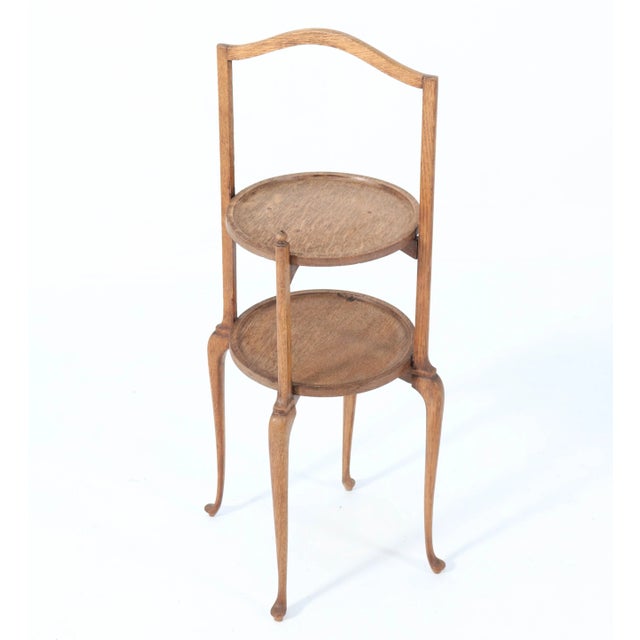 Queen Anne Style Oak Cake Stand from H. Pander & Zn., 1920s For Sale - Image 11 of 11