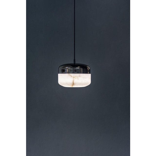 Metal Copper Large Pendant Lamp by United Alabaster For Sale - Image 7 of 13