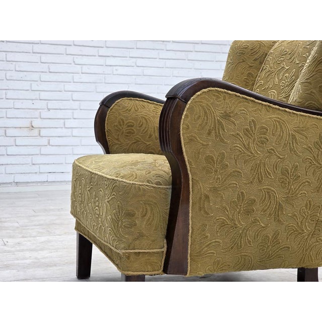 1950s Vintage Danish Lounge Chair in Dark Beech, 1950s For Sale - Image 5 of 18