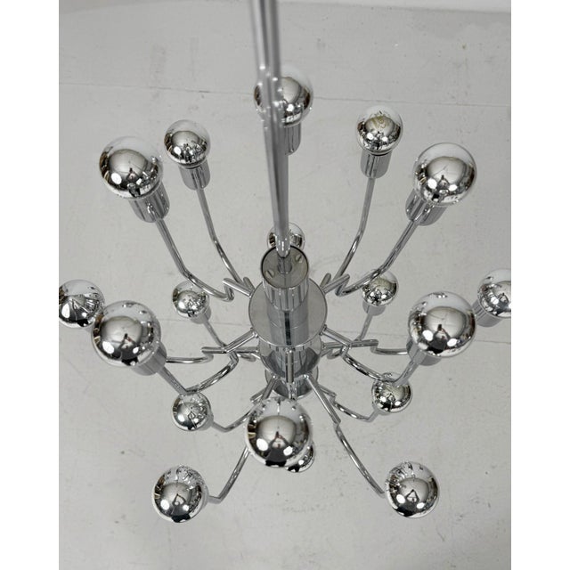 Mid-Century Modern Chrome Sputnik Chandelier by Gaetano Sciolari, Italy, 1970s For Sale - Image 6 of 18