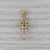 2010s 0.27ctw Emerald Diamond Cluster Open Cross Pendant 14k Yellow Gold For Sale - Image 5 of 5