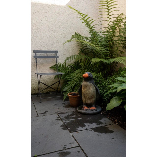 Vintage Concrete Penguin Garden Statue With Original Patina For Sale In West Palm - Image 6 of 9
