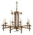 Hollywood Regency Bamboo Motif Bronze Chandelier With Eight Arms For Sale