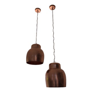 Copper Pendant Lighting - A Pair