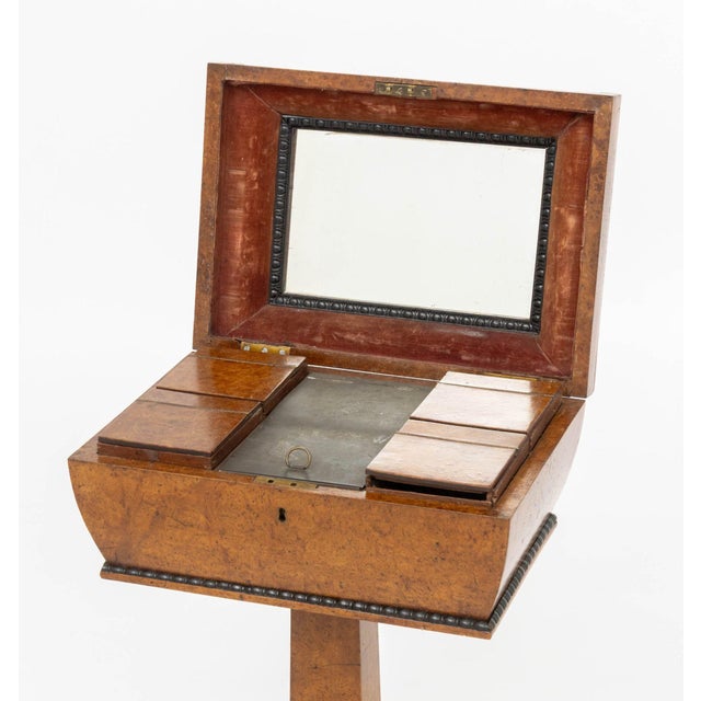 Wood Regency Burl Elm Teapoy, 19th Century For Sale - Image 7 of 10