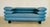 Postmodern Vintage Postmodern Swedish Turquoise Leather Stacked Sofa, 1980 For Sale - Image 3 of 18