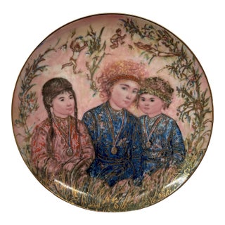 Edna Hibel "To Life" Porcelain Collector Plate For Sale