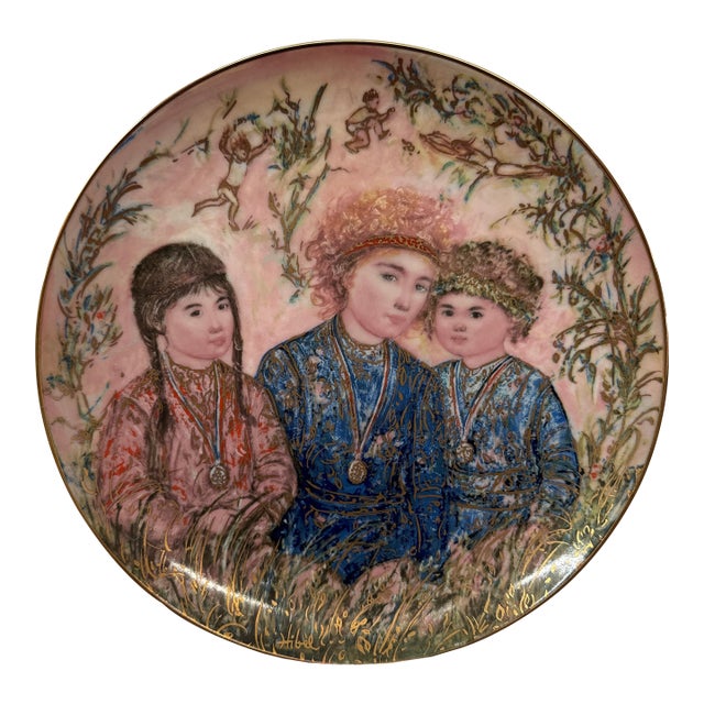 Edna Hibel "To Life" Porcelain Collector Plate For Sale