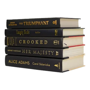 Decorative Books - Onyx & Gold Book Stack - 5 Black Books