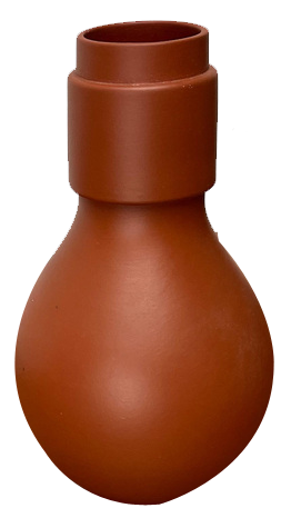 Mid-Century German Minimalist Wormser Terra-Sigillata Pottery Vase, 1960s