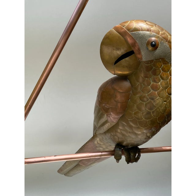 Vintage Large Sergio Bustamante Style Parrot Sculpture For Sale In Miami - Image 6 of 11