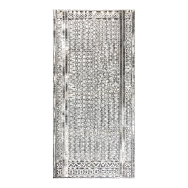 High-quality Antique Indian Gray, White Handmade Cotton Agra For Sale