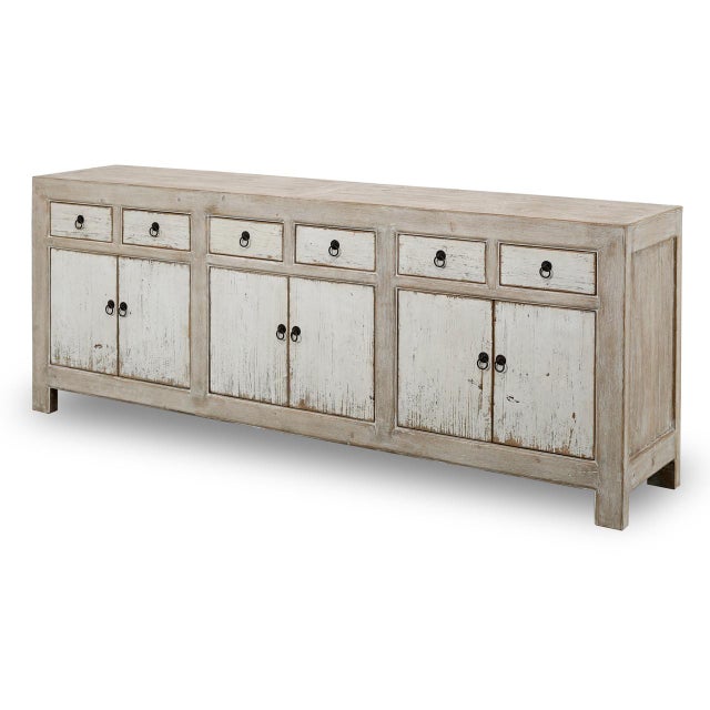 Lily's Living Amalfi Buffet Cabinet - Two Tone - Antique Off White For Sale - Image 4 of 13