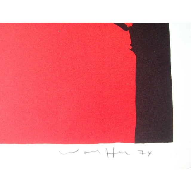 Nice lithograph, of the well-known modernist artist Emerson Woelffer. Signed, numbered 50/50. Dated 74.