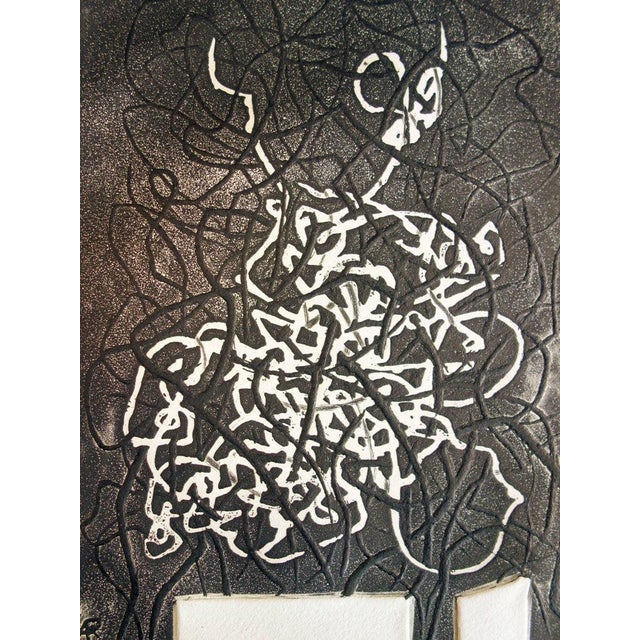 Modern Alain Rufas, Ligne sculptée, Original Color Engraving For Sale - Image 3 of 7