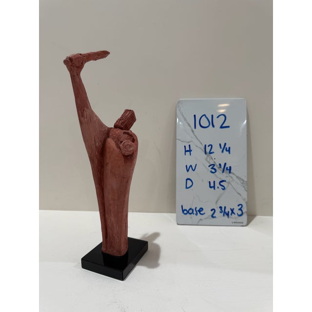 1960s Larry Mohr Terracotta Modern Abstract Figurative Sculpture Signed From Artist Estate For Sale - Image 9 of 9